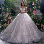 Sleeveless Lace Extended Train Bridal Gown