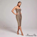 Sleeveless Midi Prom Dress