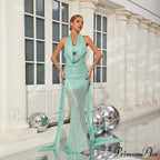 Sleeveless Open-Back Sparkling Mermaid Full-Length Prom Gown