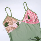 Sleeveless Print Fashion Vneck SlimLong Summer Beach Party Club Robe Floral Dress