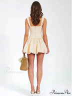 Sleeveless Ruffled Zip Mini Dress