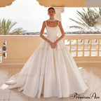 Sleeveless Silk Extended Trail Bridal Gown