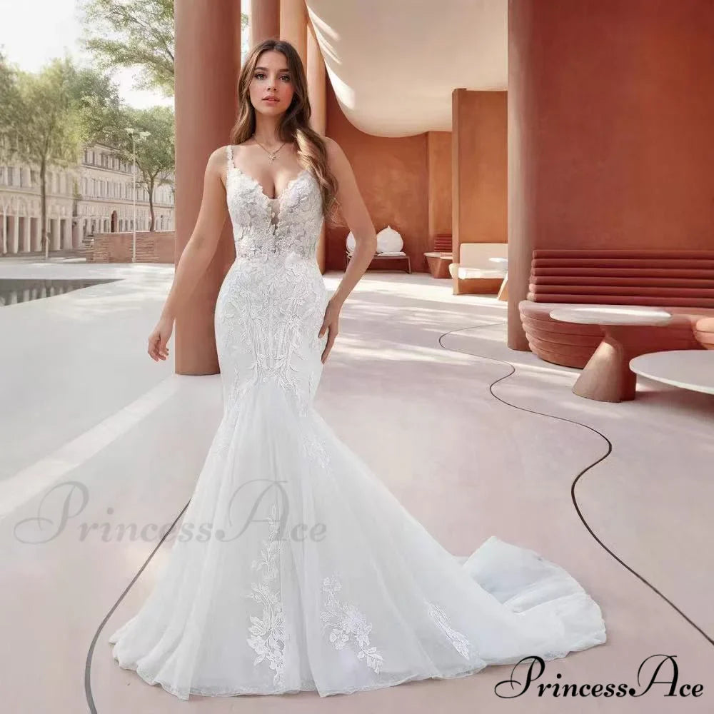 Sleeveless Silk Trumpet Bridal Wedding Gown