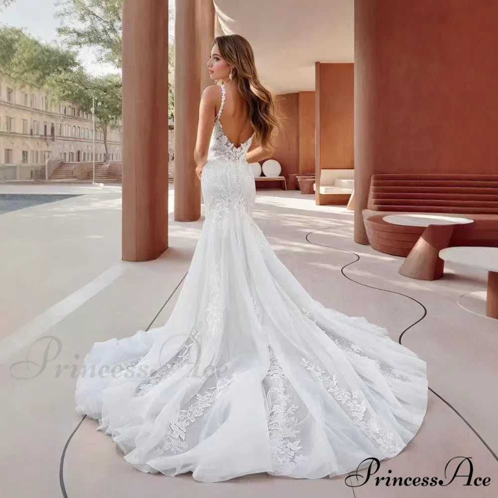 Sleeveless Silk Trumpet Bridal Wedding Gown