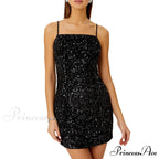 Sleeveless Sparkle Sequins Slim Mini Sexy Party Dress