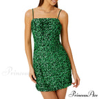 Sleeveless Sparkle Sequins Slim Mini Sexy Party Dress