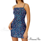 Sleeveless Sparkle Sequins Slim Mini Sexy Party Dress