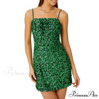 Sleeveless Sparkle Sequins Slim Mini Sexy Party Dress