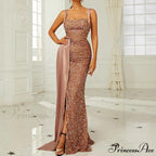 Sleeveless Sparkling Mermaid Prom Gown
