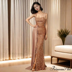Sleeveless Sparkling Mermaid Prom Gown