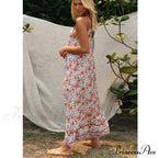 Sleeveless Strap Open Back Low-cut Summer Dress