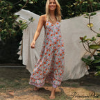 Sleeveless Strap Open Back Low-cut Summer Dress