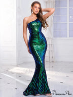 Sleeveless Stretch Sequined Party Dress