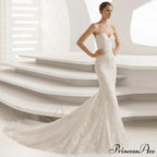Sleeveless Trumpet Basic Bridal Gown