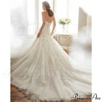 Sleeveless Trumpet Lace Bridal Gown