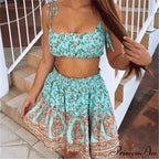 Sleeveless Two Piece Bohemian Dress
