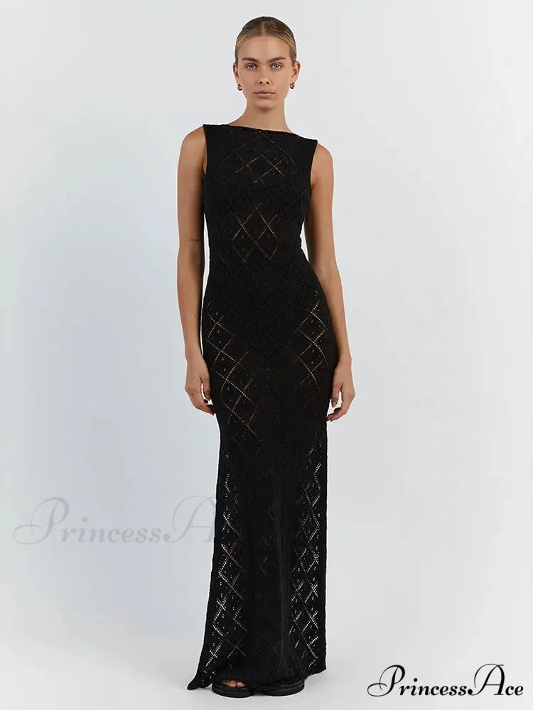 Slim Cocktail Off Shoulder Women's Maxi Dress