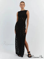 Slim Cocktail Off Shoulder Women's Maxi Dress