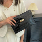 Slim Envelope Alligator Design Wristlet