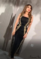 Slim Fit Sheath Perspective Mesh Split Shawl Dress