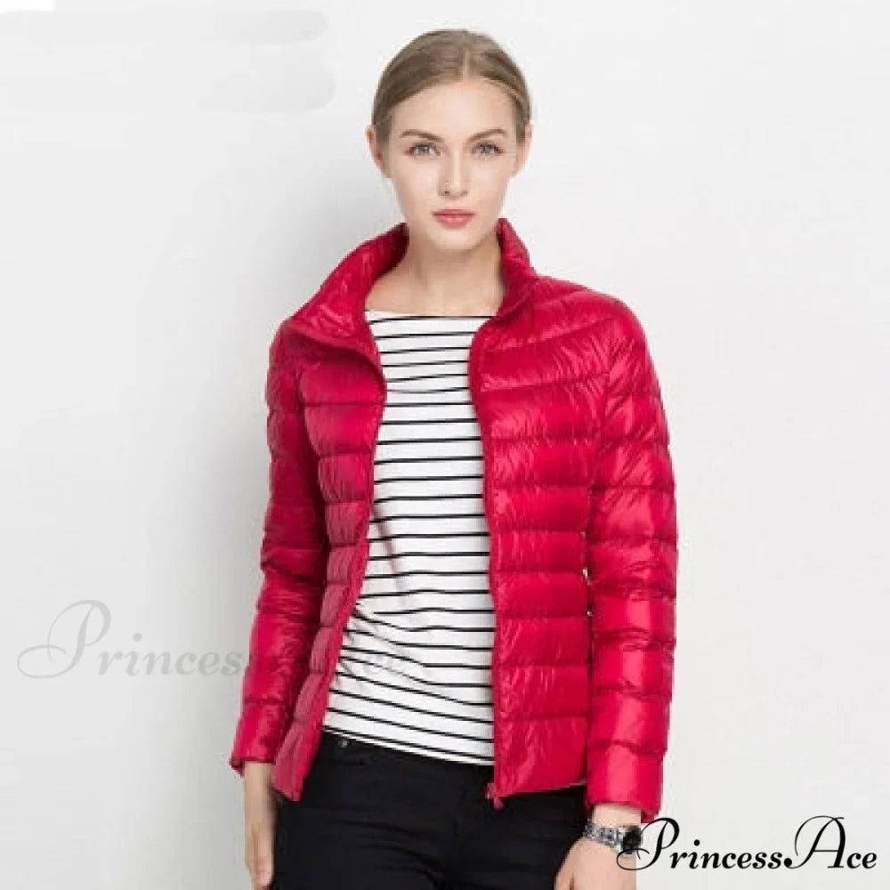 Slim Puffer Portable Windproof Down Coat