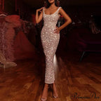 Slim Skirt Sleeveless Square Neck Prom Dress