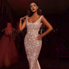 Slim Skirt Sleeveless Square Neck Prom Dress