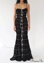 Sling Folded Sheer Mini Dress