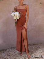 Slit Elegant Suspender Dress