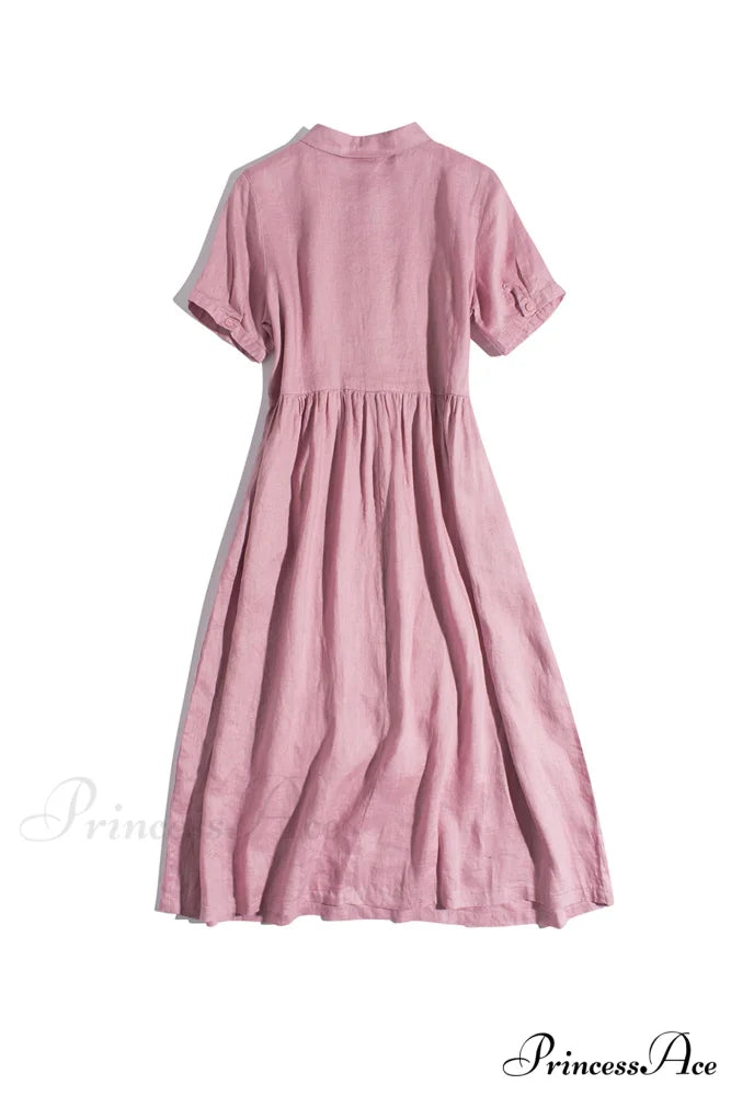 Slouchy Linen Daisy Dress