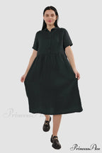 Slouchy Linen Daisy Dress