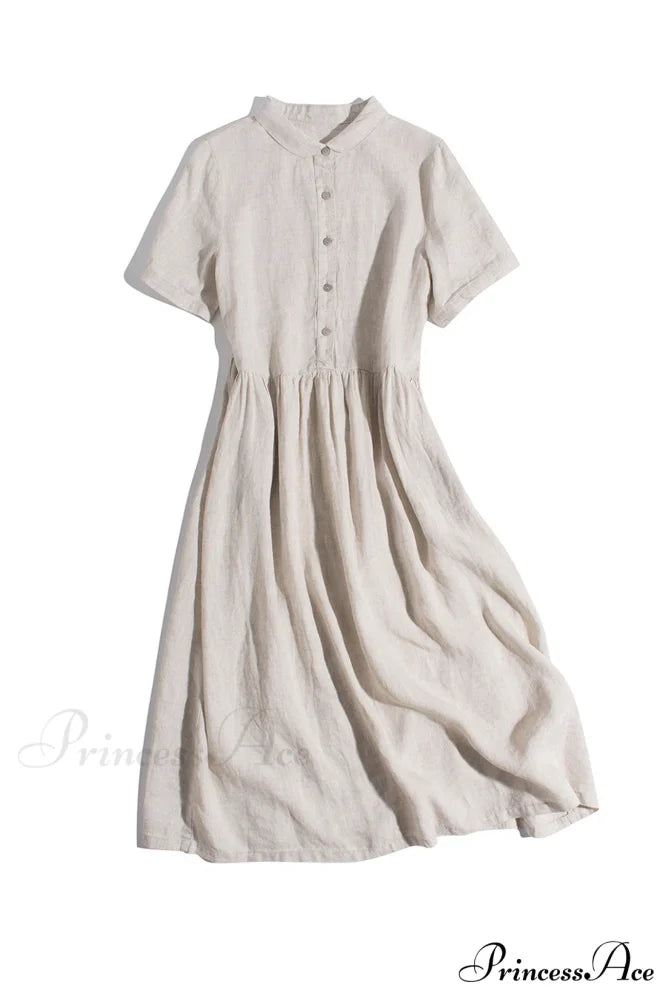 Slouchy Linen Daisy Dress
