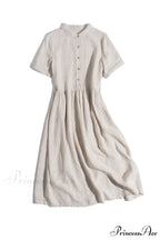 Slouchy Linen Daisy Dress