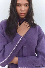 Sluggish Baggy Tall Neck Long Sleeve Cardigan