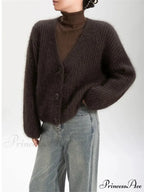 Sluggish Broad Extended Sleeve Feminine Cardigan