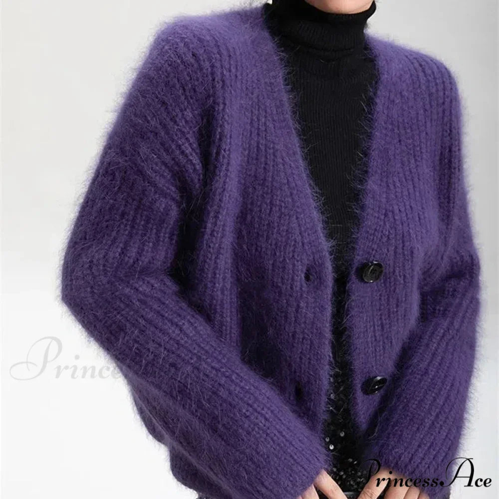Sluggish Broad Extended Sleeve Feminine Cardigan