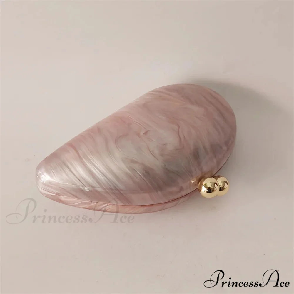 Small Azure Light Rose Acrylic Box Evening Clutch Purse