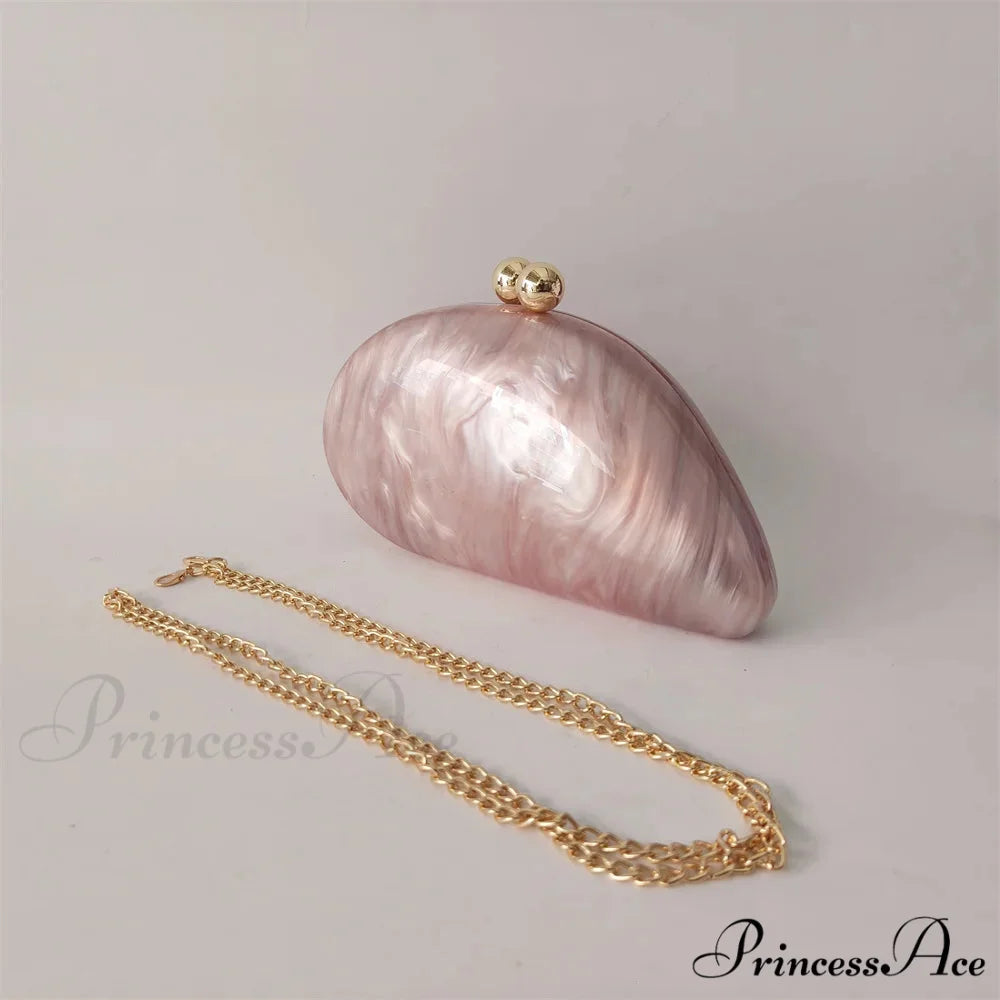 Small Azure Light Rose Acrylic Box Evening Clutch Purse