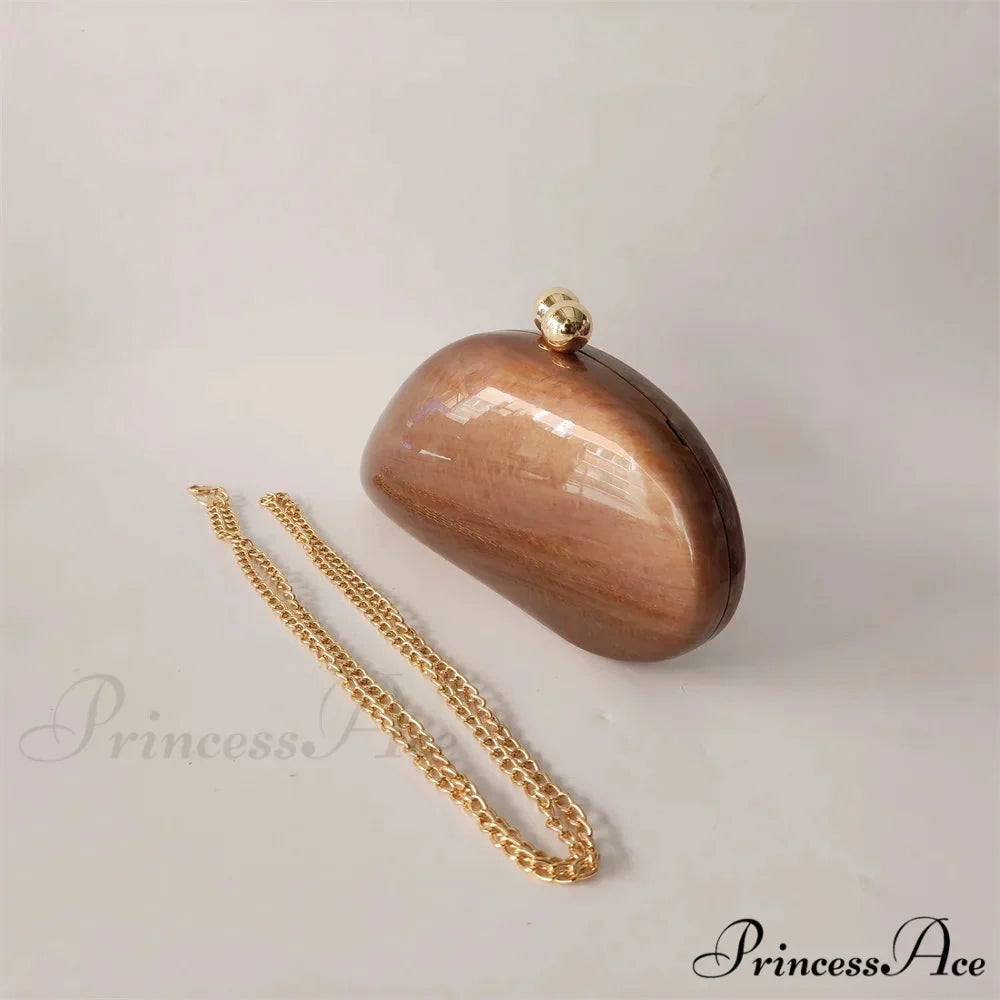 Small Azure Light Rose Acrylic Box Evening Clutch Purse