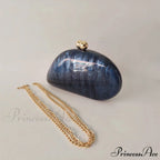 Small Azure Light Rose Acrylic Box Evening Clutch Purse