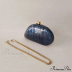 Small Azure Light Rose Acrylic Box Evening Clutch Purse