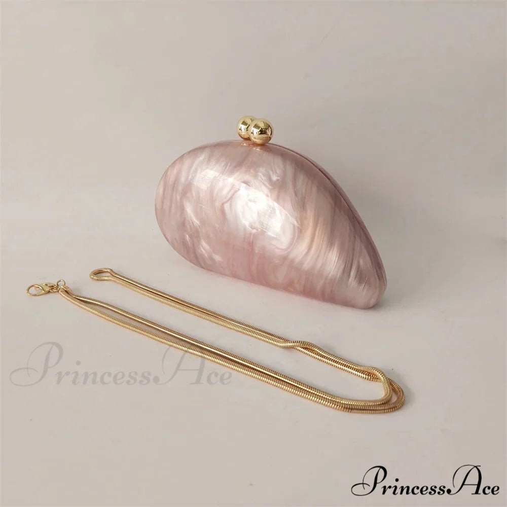 Small Azure Light Rose Acrylic Box Evening Clutch Purse