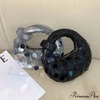 Small Crescent Evening Clutch Wristlet