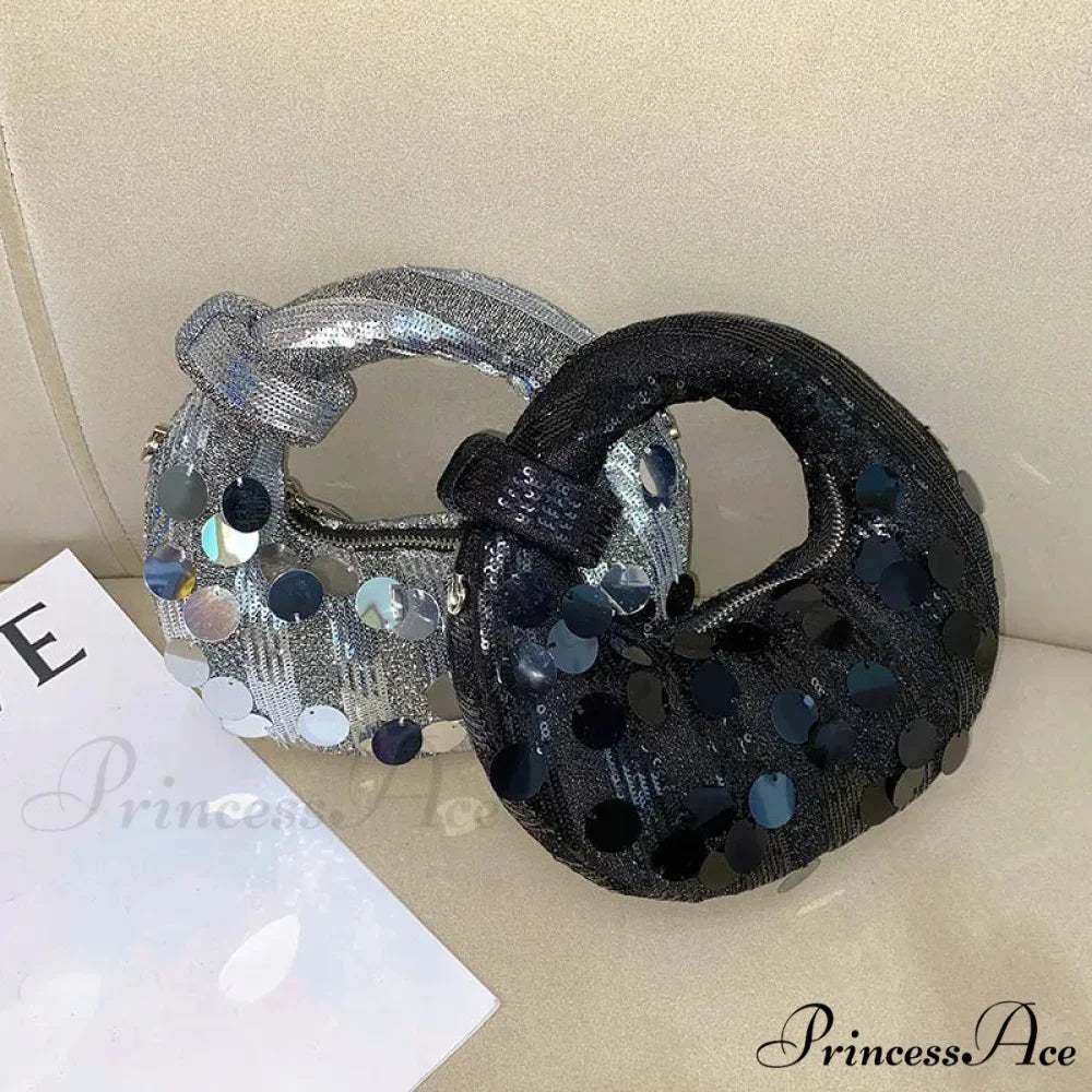 Small Crescent Evening Clutch Wristlet