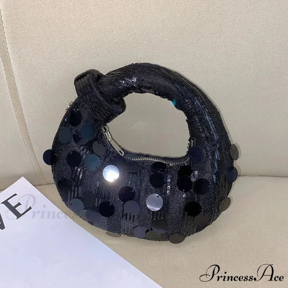 Small Crescent Evening Clutch Wristlet