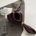 Small Dumpling Faux Leather Clutch Wristlet