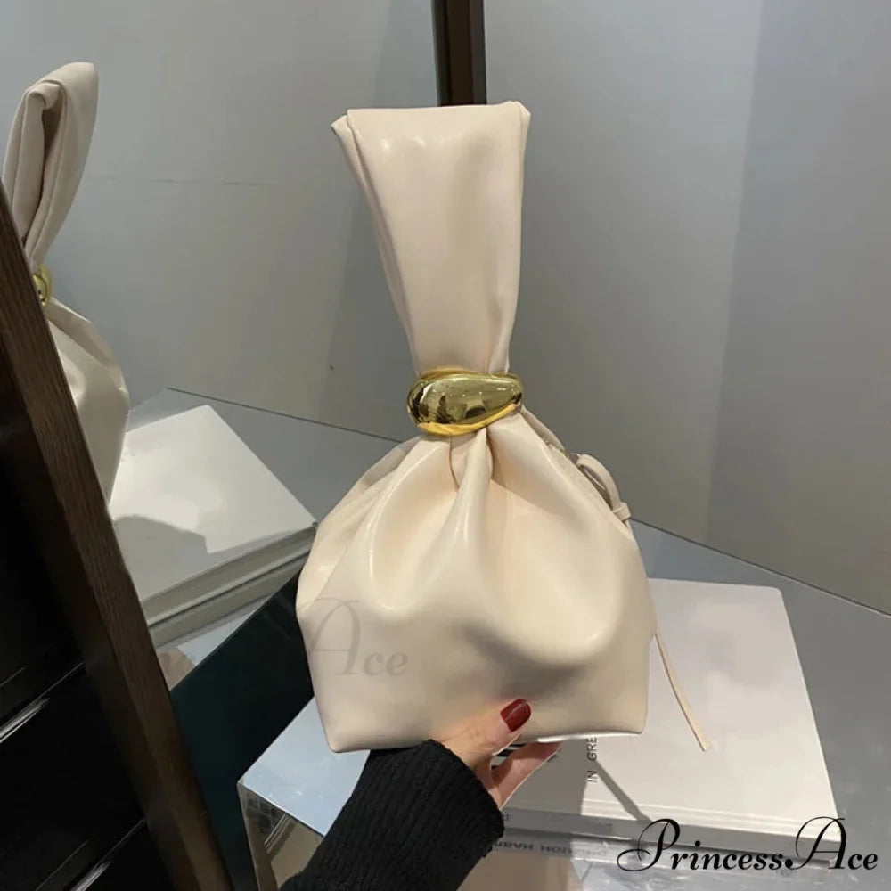 Small Dumpling Faux Leather Clutch Wristlet