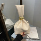 Small Dumpling Faux Leather Clutch Wristlet