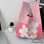 Small Knot Handcrafted Knit Bucket Purse