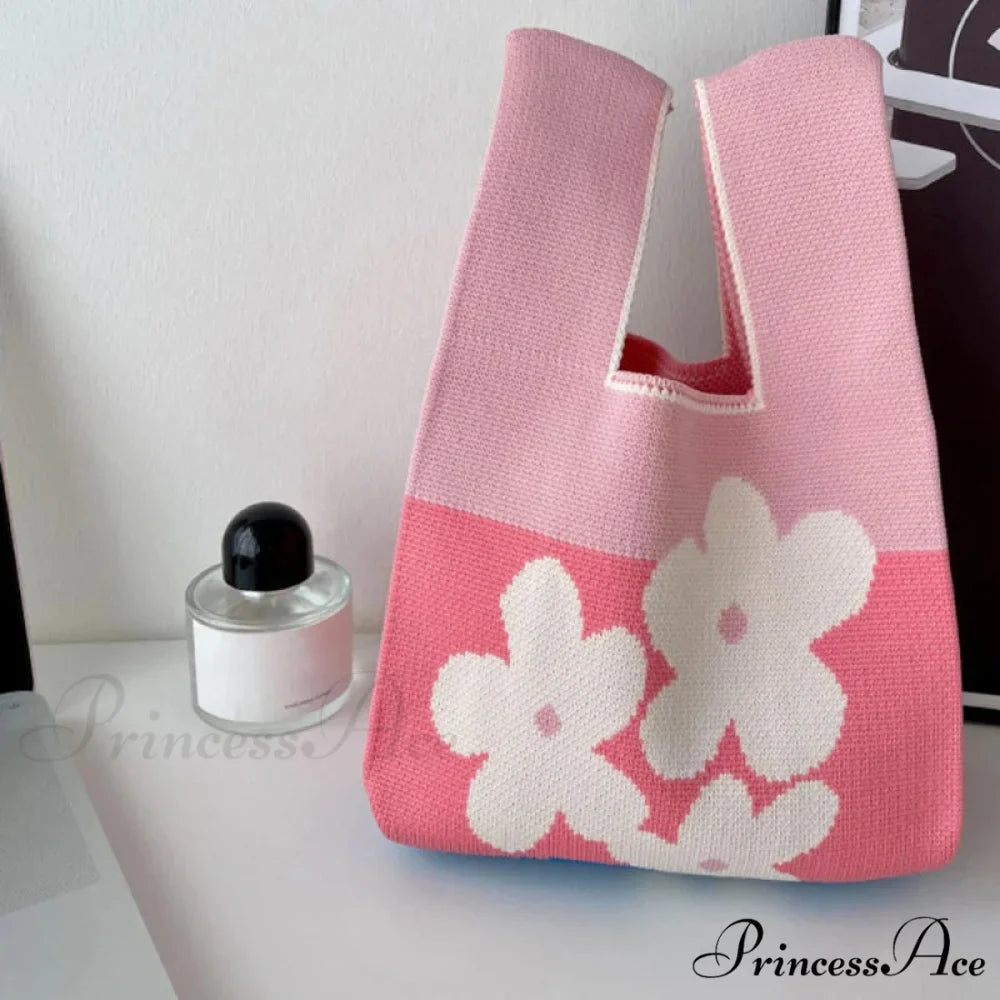 Small Knot Handcrafted Knit Bucket Purse